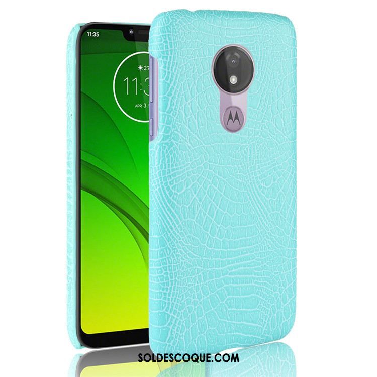 Coque Moto G7 Power Bleu Créatif Téléphone Portable Business Étui Pas Cher