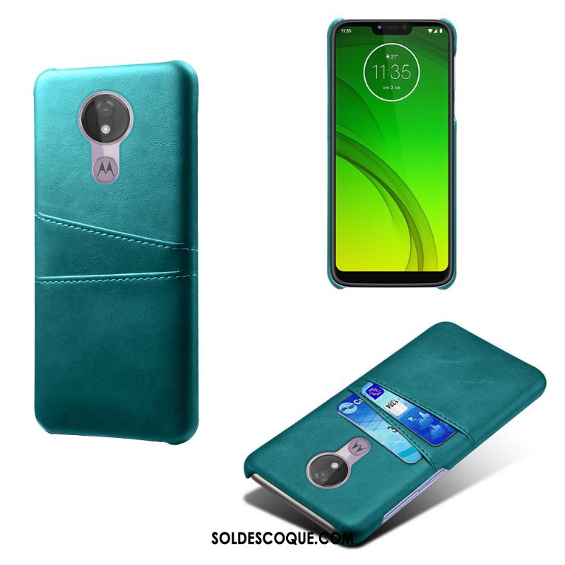 Coque Moto G7 Power Cuir Incassable Téléphone Portable Vert Étui En Cuir France