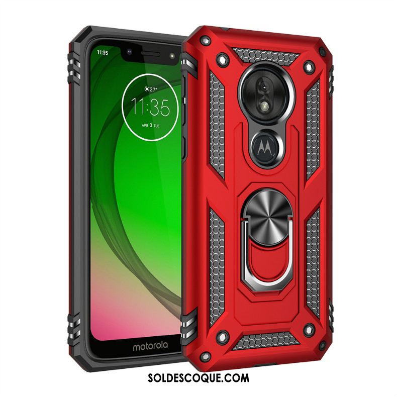 Coque Moto G7 Power Magnétisme Protection Rouge Tout Compris Trois Défenses Housse En Ligne