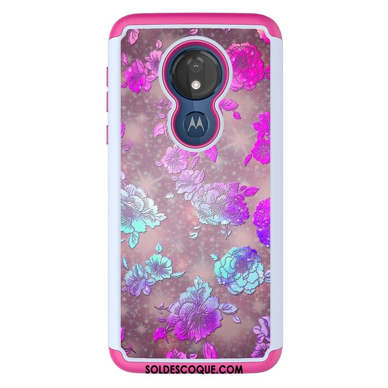 Coque Moto G7 Power Modèle Fleurie Protection Étui Peinture Dessin Animé En Ligne