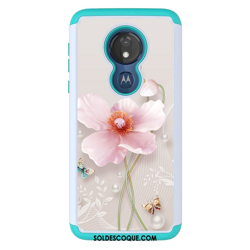 Coque Moto G7 Power Modèle Fleurie Protection Étui Peinture Dessin Animé En Ligne