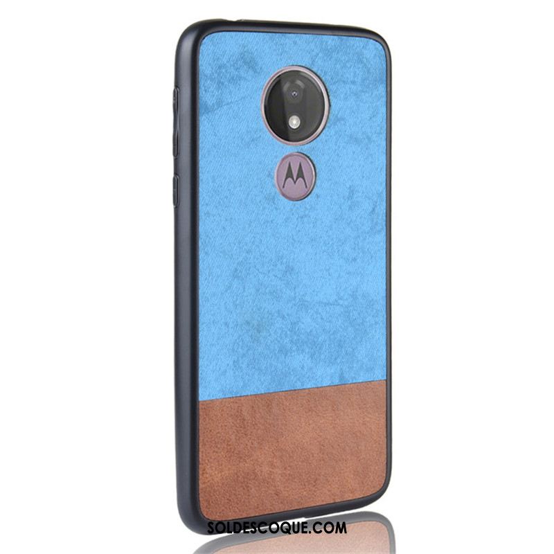 Coque Moto G7 Power Étui Tout Compris Denim Téléphone Portable Protection France