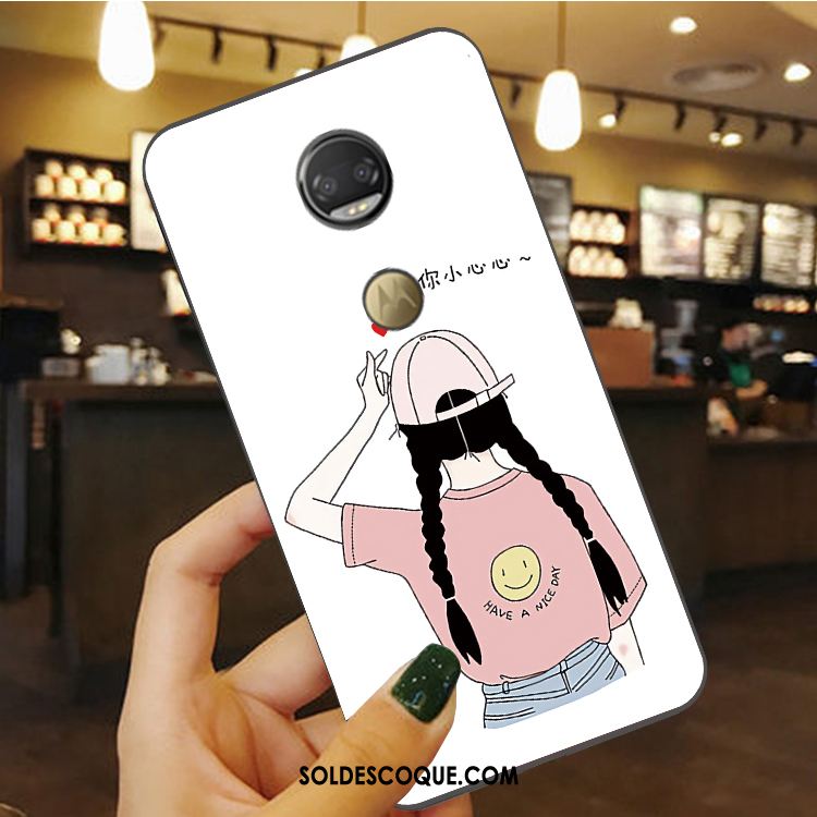 Coque Moto G7 Protection Rose Incassable Fluide Doux Anneau Pas Cher