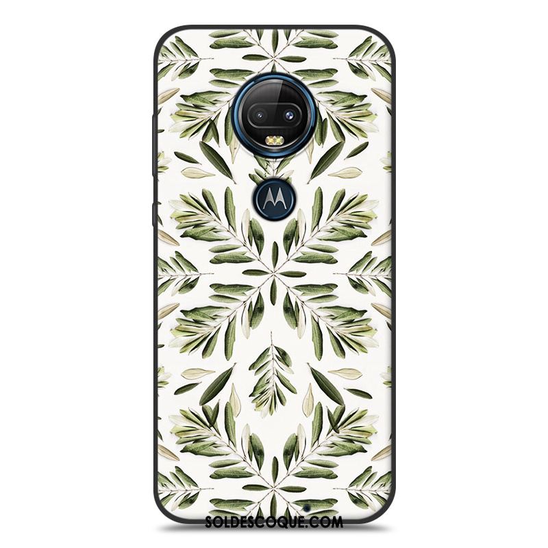 Coque Moto G7 Silicone Noir Étui Rose Nouveau Soldes