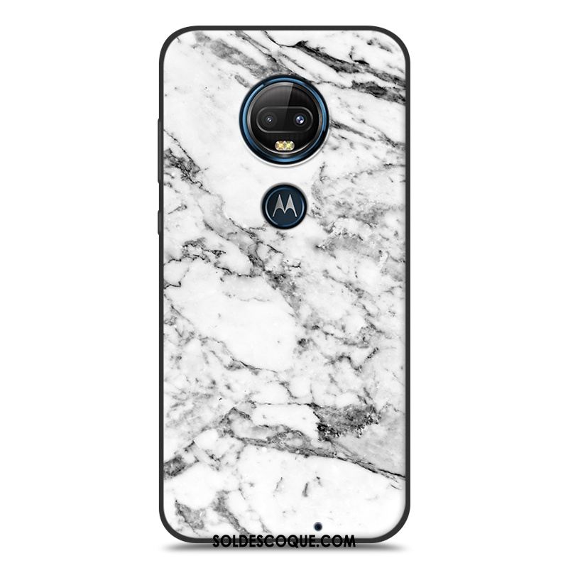 Coque Moto G7 Simple Personnalité Grain De Bois Peinture Silicone Pas Cher