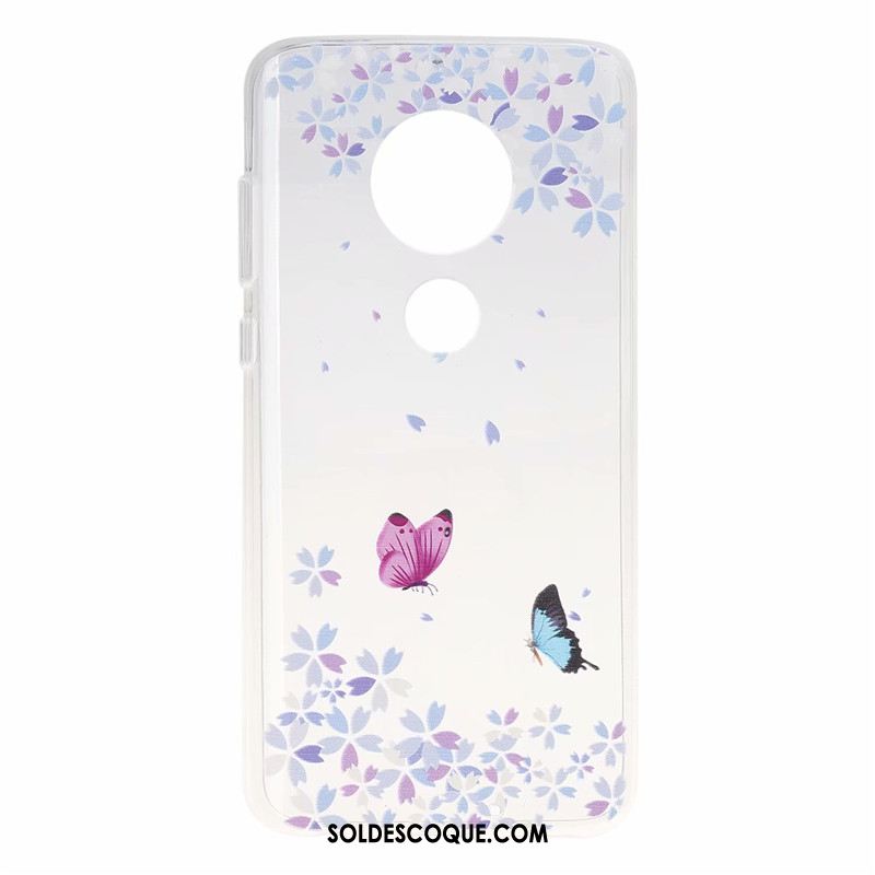 Coque Moto G7 Téléphone Portable Fluide Doux Dessin Animé Papillon Incassable Soldes