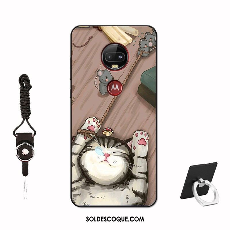 Coque Moto G7 Étui Noir Haute Peinture Téléphone Portable En Vente