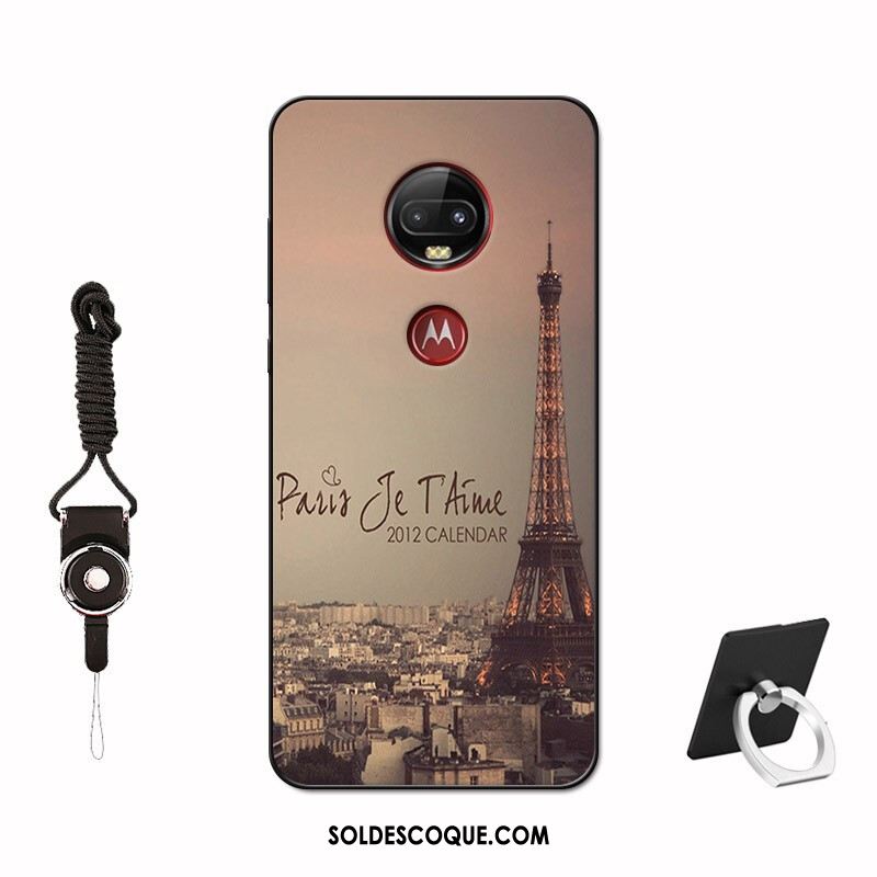 Coque Moto G7 Étui Noir Haute Peinture Téléphone Portable En Vente