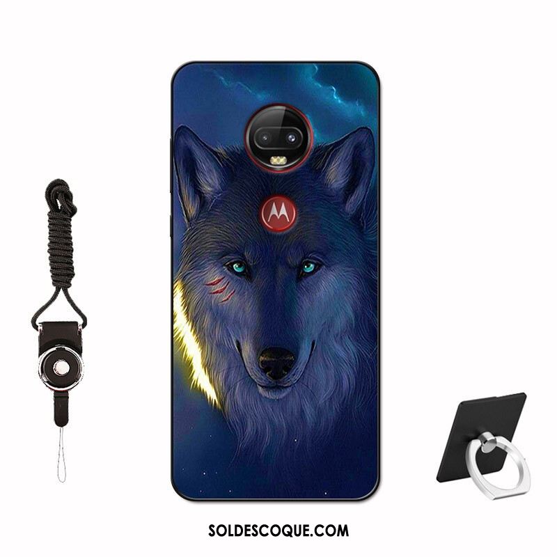 Coque Moto G7 Étui Noir Haute Peinture Téléphone Portable En Vente