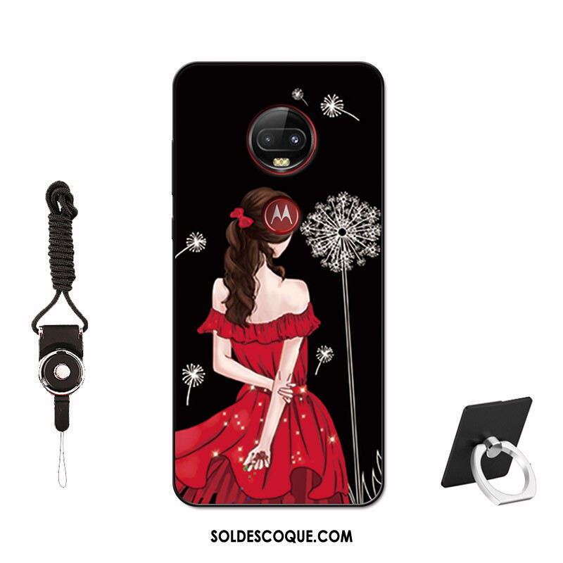 Coque Moto G7 Étui Noir Haute Peinture Téléphone Portable En Vente