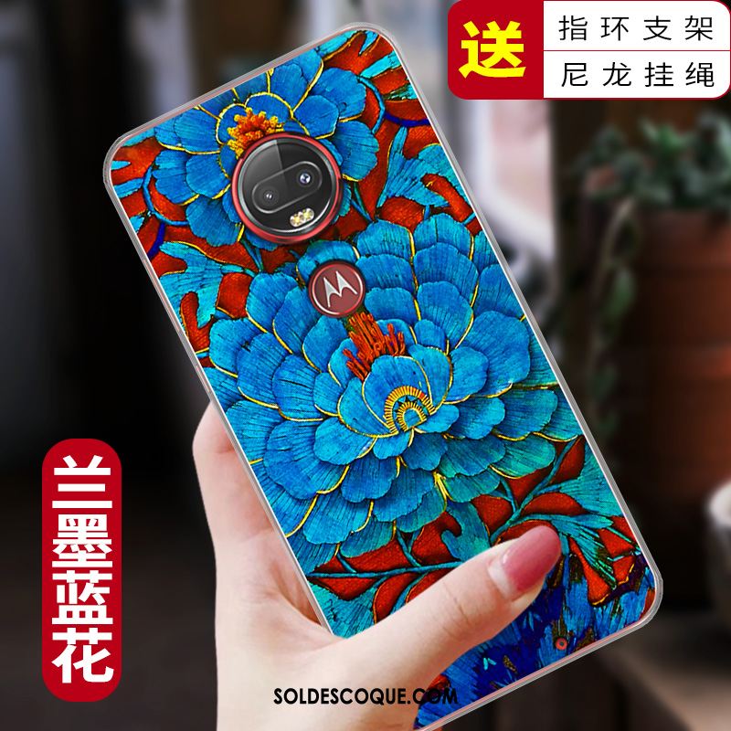 Coque Moto G7 Étui Protection Marque De Tendance Fluide Doux Incassable Pas Cher