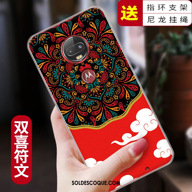 Coque Moto G7 Étui Protection Marque De Tendance Fluide Doux Incassable Pas Cher