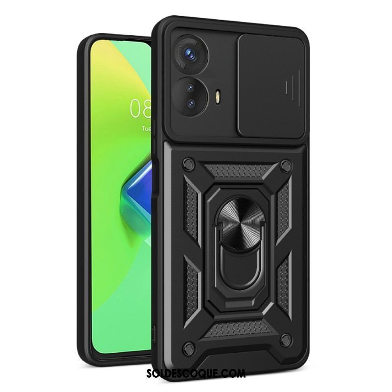 Coque Moto G73 5G Anneau-Support et Protège Lentilles