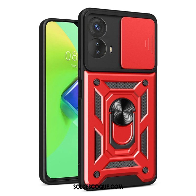 Coque Moto G73 5G Anneau-Support et Protège Lentilles