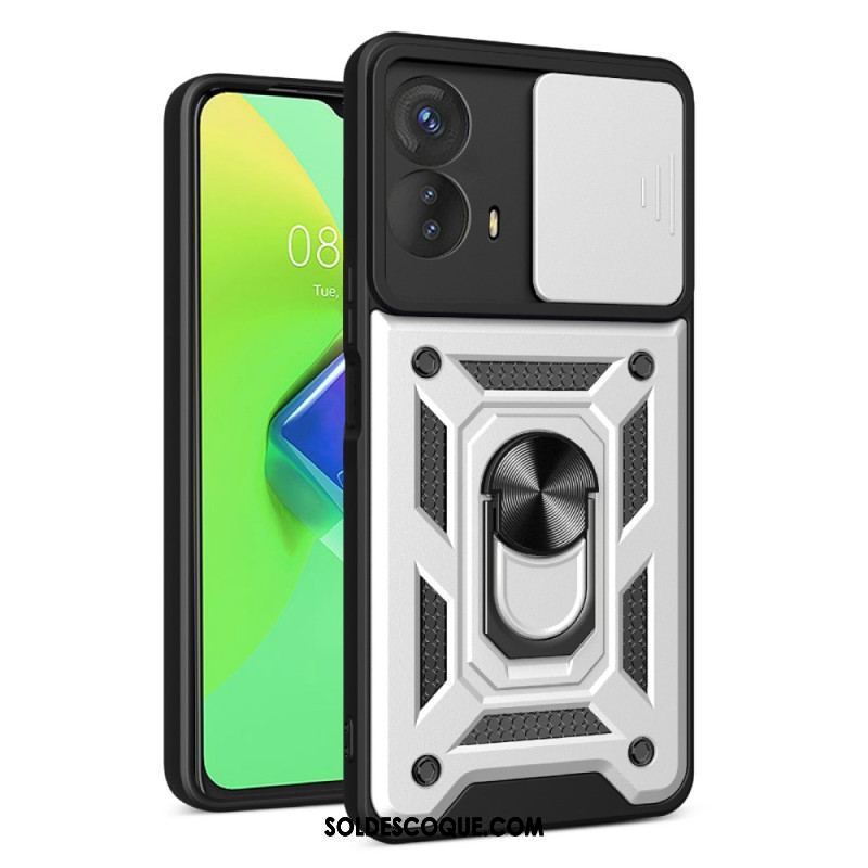 Coque Moto G73 5G Anneau-Support et Protège Lentilles