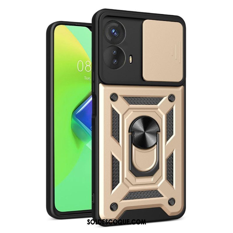 Coque Moto G73 5G Anneau-Support et Protège Lentilles