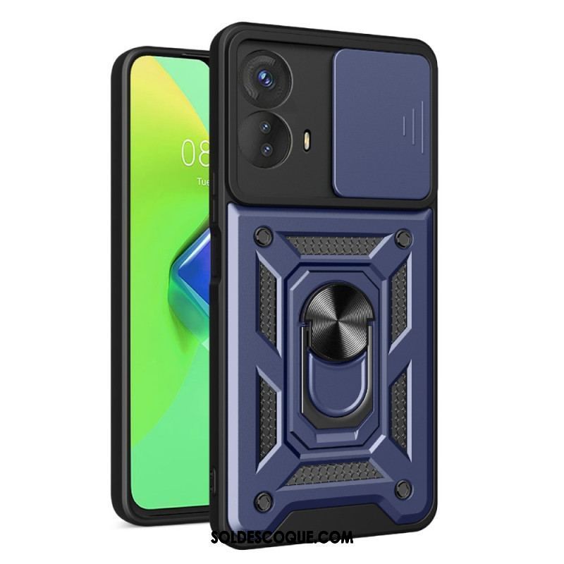 Coque Moto G73 5G Anneau-Support et Protège Lentilles