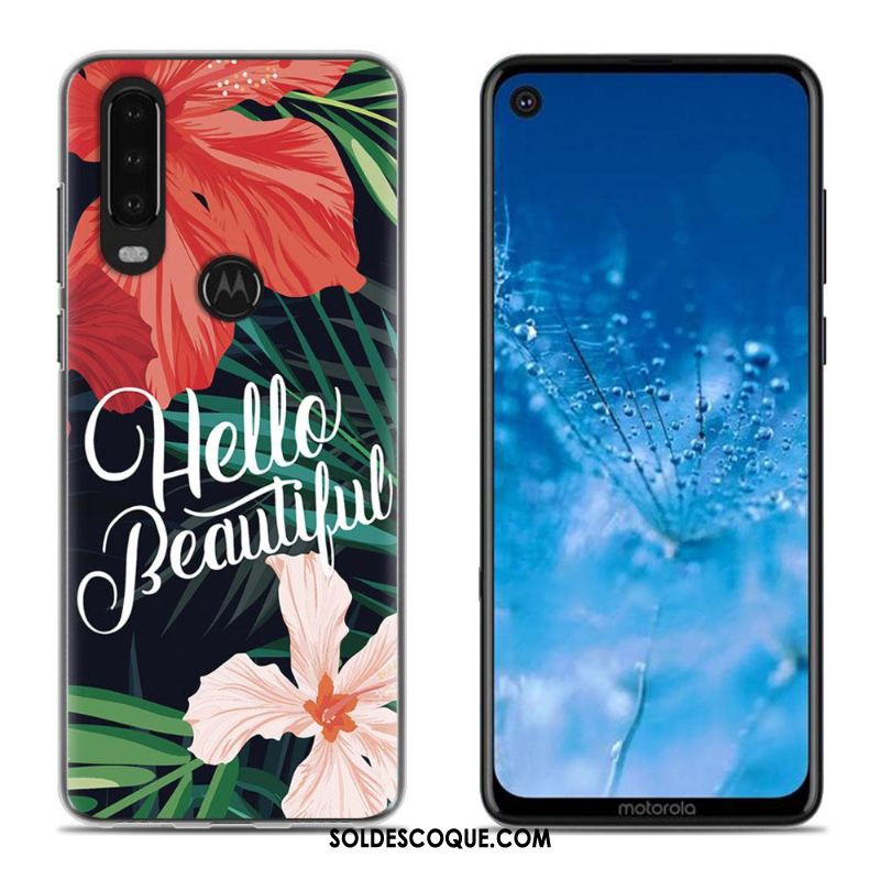 Coque Moto G8 Blanc Dessin Animé Téléphone Portable Étui Peinture Soldes