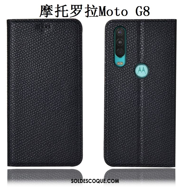 Coque Moto G8 Mesh Modèle Fleurie Cuir Véritable Téléphone Portable Incassable En Vente