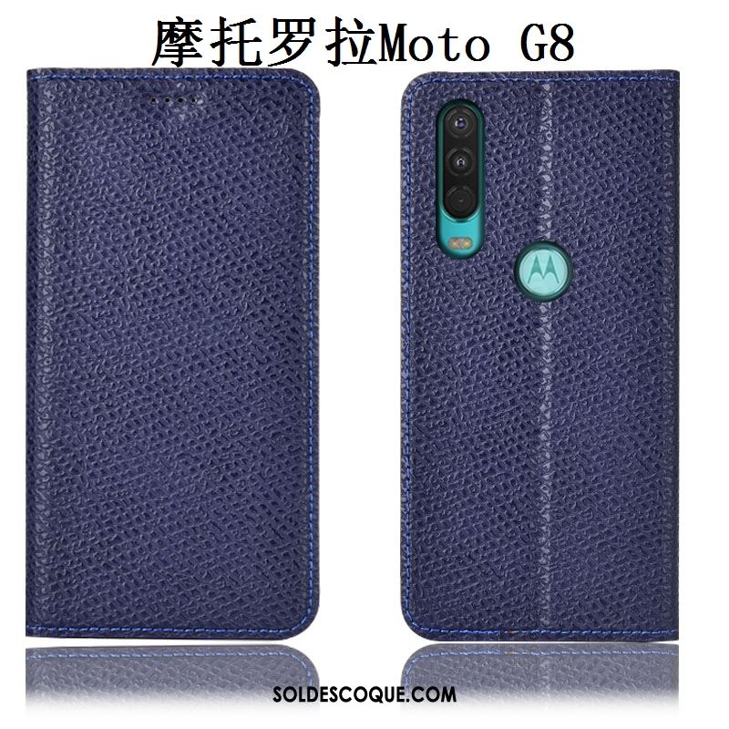 Coque Moto G8 Mesh Modèle Fleurie Cuir Véritable Téléphone Portable Incassable En Vente