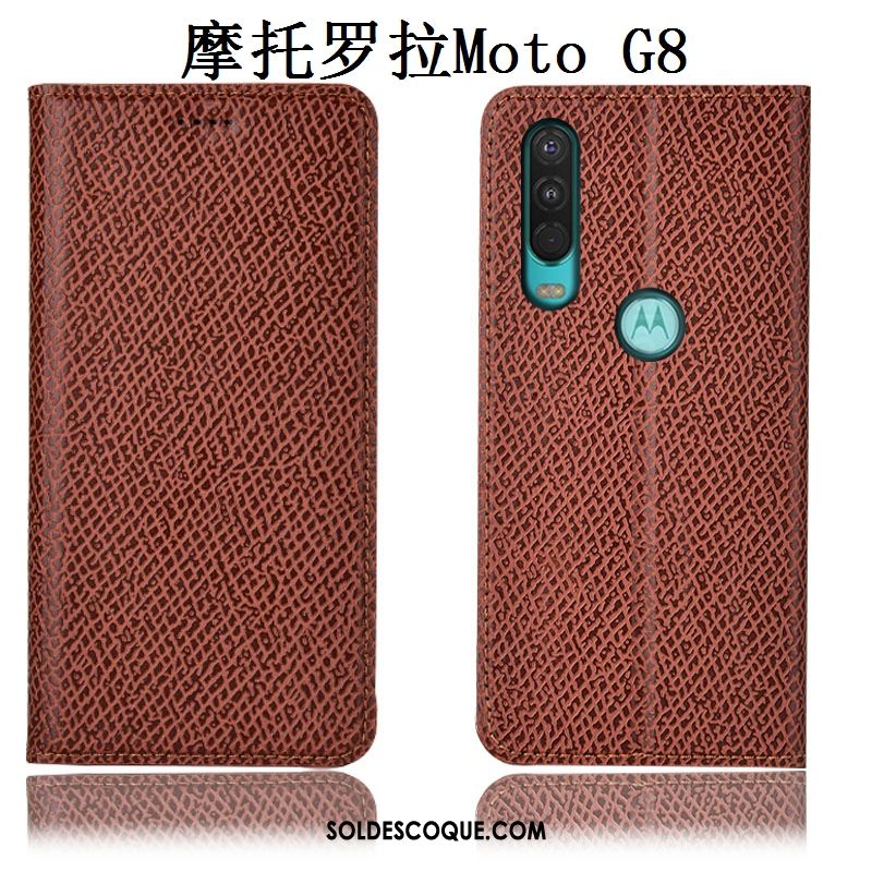 Coque Moto G8 Mesh Modèle Fleurie Cuir Véritable Téléphone Portable Incassable En Vente