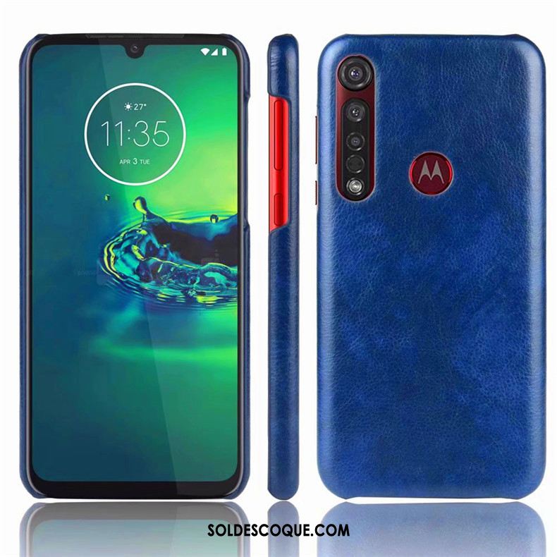 Coque Moto G8 Plus Bleu Protection Incassable Simple Téléphone Portable Pas Cher