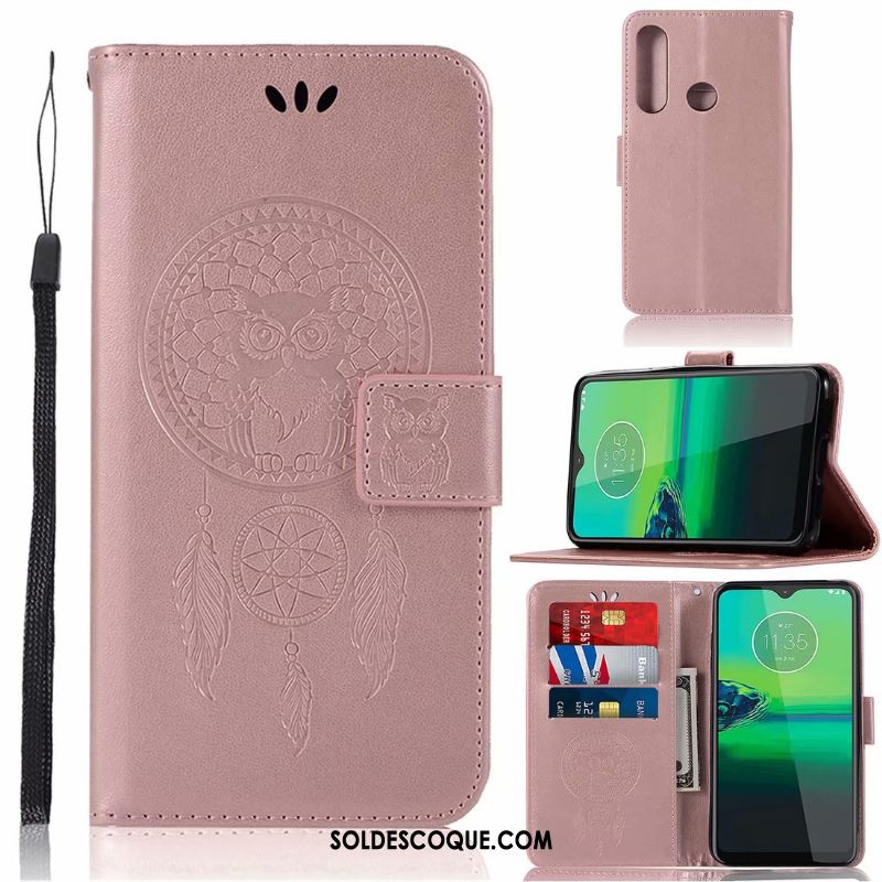 Coque Moto G8 Plus Carte Étui En Cuir Téléphone Portable Modèle Fleurie Protection Soldes