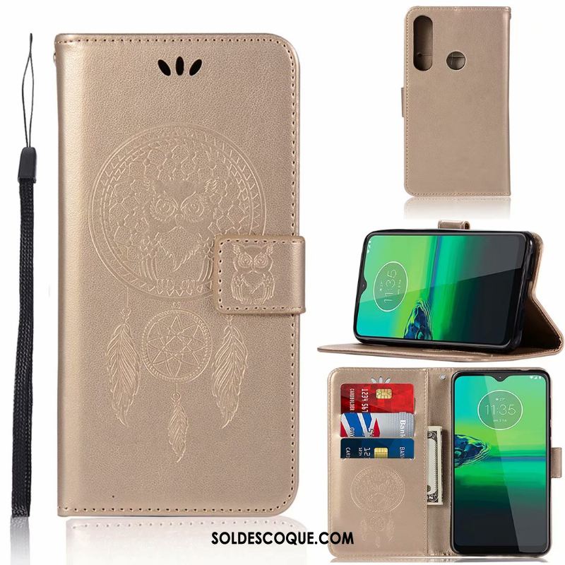 Coque Moto G8 Plus Carte Étui En Cuir Téléphone Portable Modèle Fleurie Protection Soldes