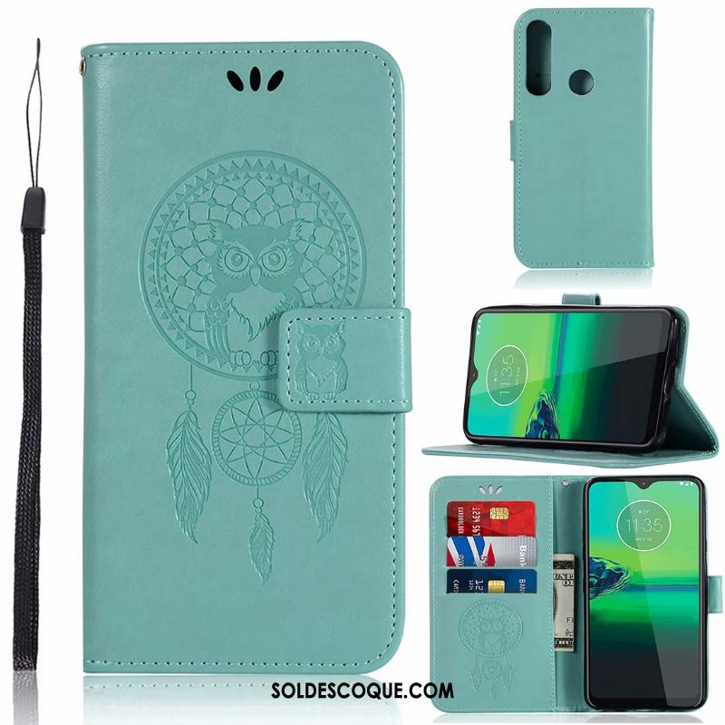 Coque Moto G8 Plus Carte Étui En Cuir Téléphone Portable Modèle Fleurie Protection Soldes