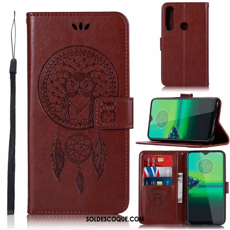 Coque Moto G8 Plus Carte Étui En Cuir Téléphone Portable Modèle Fleurie Protection Soldes