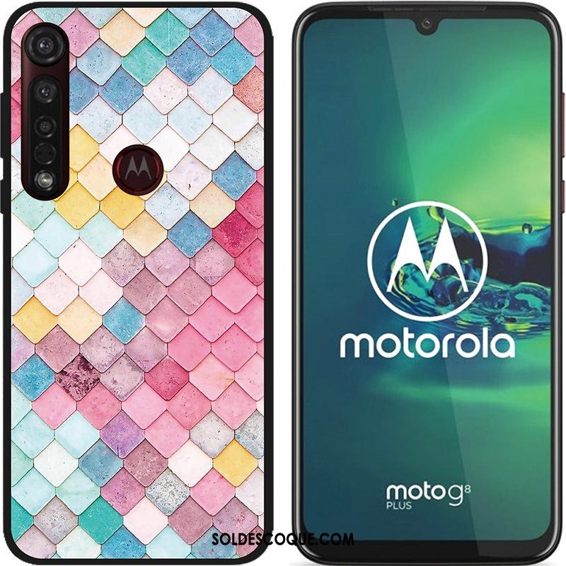 Coque Moto G8 Plus Délavé En Daim Chaud Pu Étui Dessin Animé Soldes