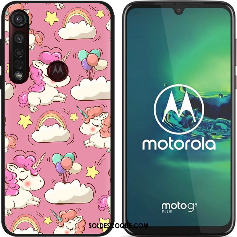 Coque Moto G8 Plus Délavé En Daim Chaud Pu Étui Dessin Animé Soldes