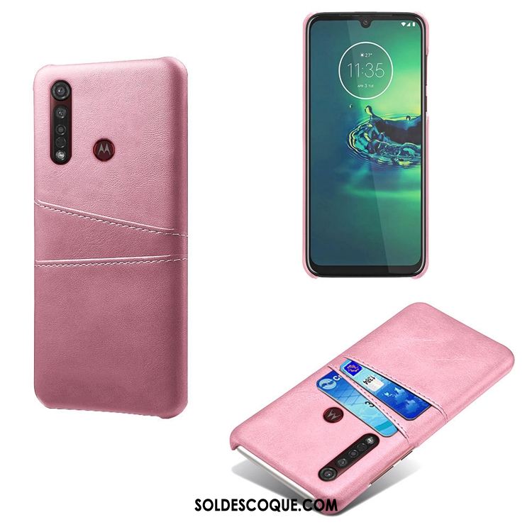 Coque Moto G8 Plus Incassable Modèle Fleurie Petit Sac Carte En Ligne