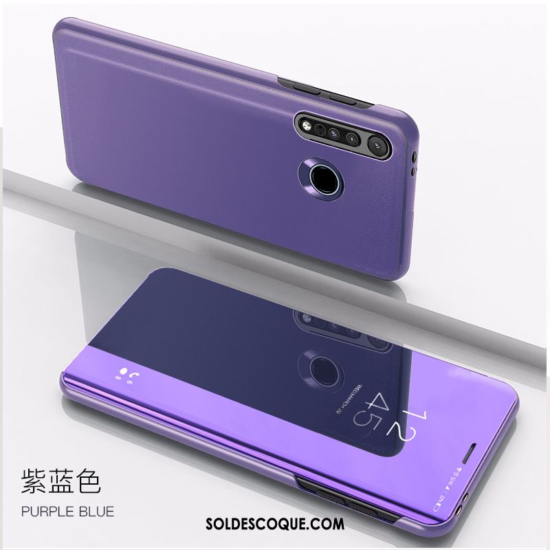 Coque Moto G8 Plus Nouveau Bleu Téléphone Portable Miroir Soldes