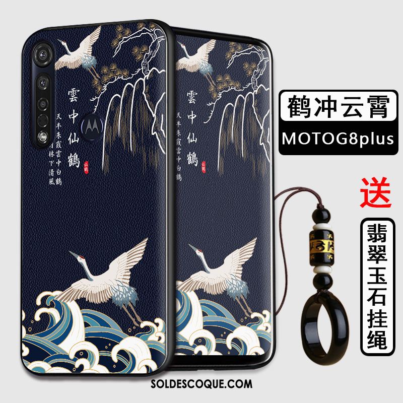 Coque Moto G8 Plus Silicone Étui Style Chinois Tout Compris Téléphone Portable Pas Cher