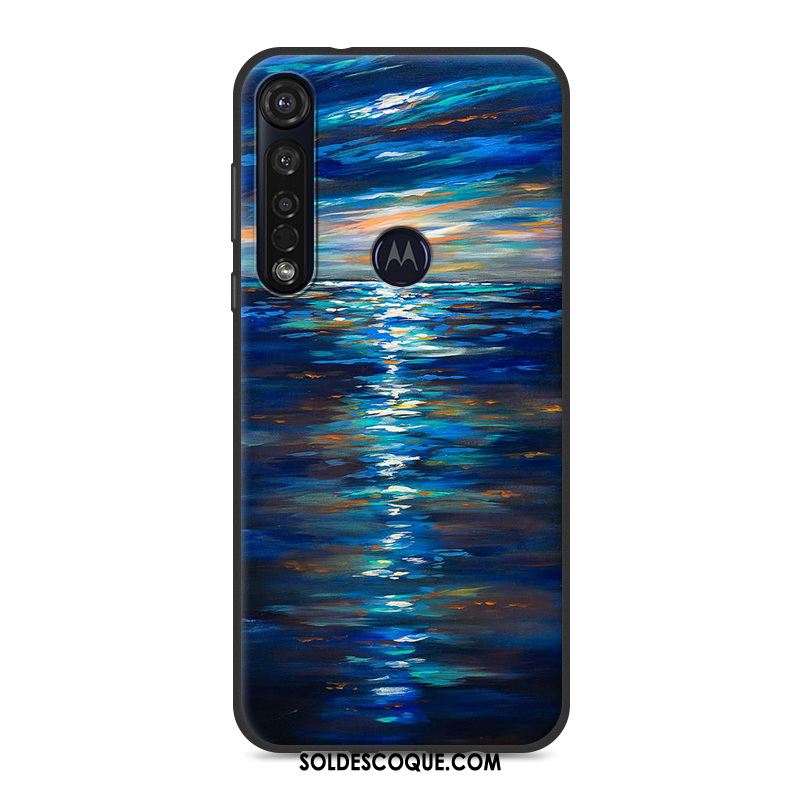 Coque Moto G8 Plus Tendance Délavé En Daim Téléphone Portable Fluide Doux Tout Compris Soldes