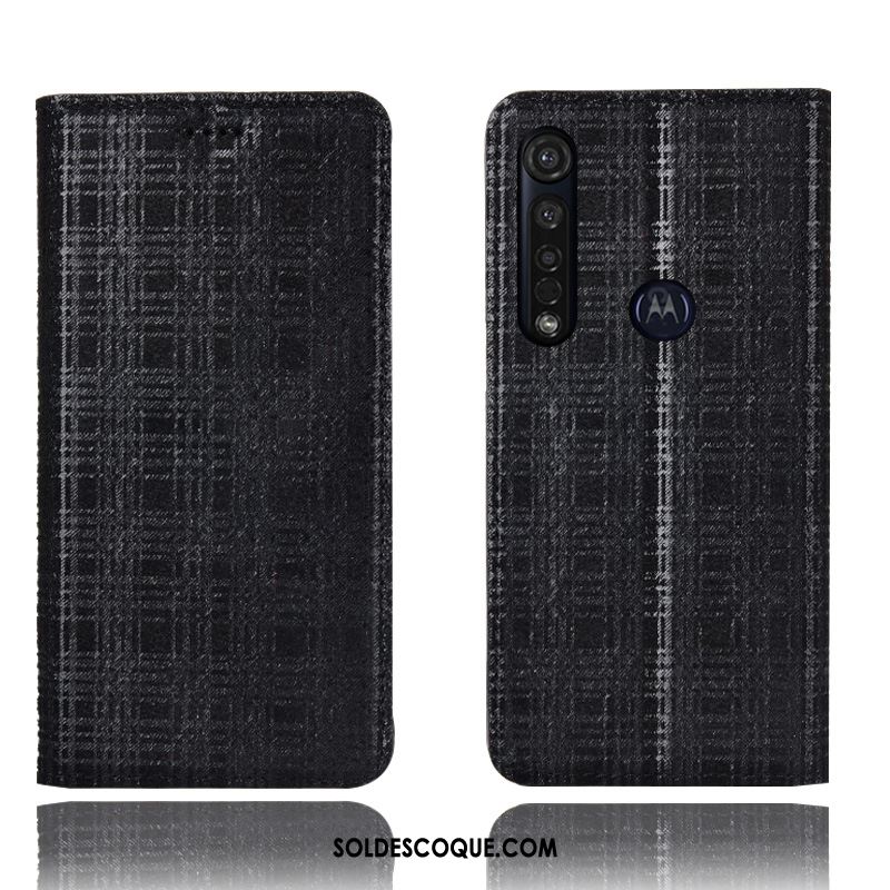 Coque Moto G8 Plus Étui En Cuir Incassable Velours Tout Compris Protection En Ligne