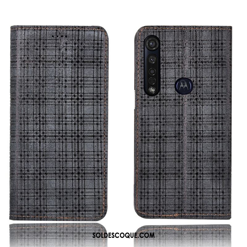 Coque Moto G8 Plus Étui En Cuir Incassable Velours Tout Compris Protection En Ligne