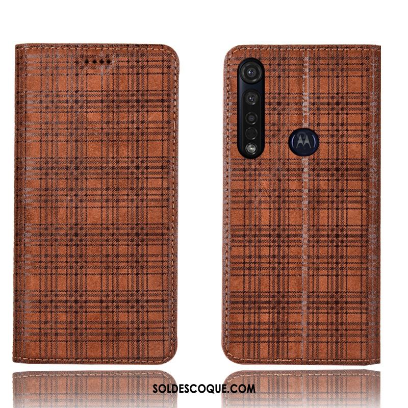 Coque Moto G8 Plus Étui En Cuir Incassable Velours Tout Compris Protection En Ligne