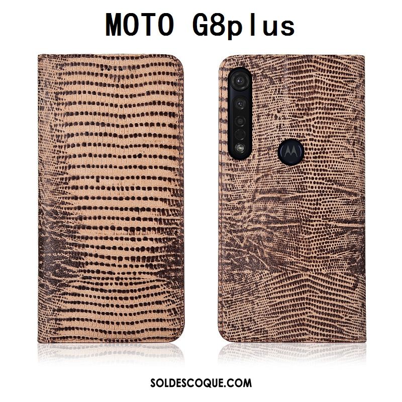 Coque Moto G8 Plus Étui Téléphone Portable Étui En Cuir Fluide Doux Cuir Véritable En Vente