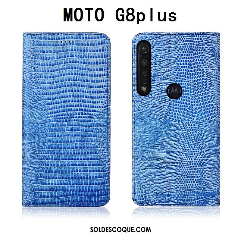 Coque Moto G8 Plus Étui Téléphone Portable Étui En Cuir Fluide Doux Cuir Véritable En Vente