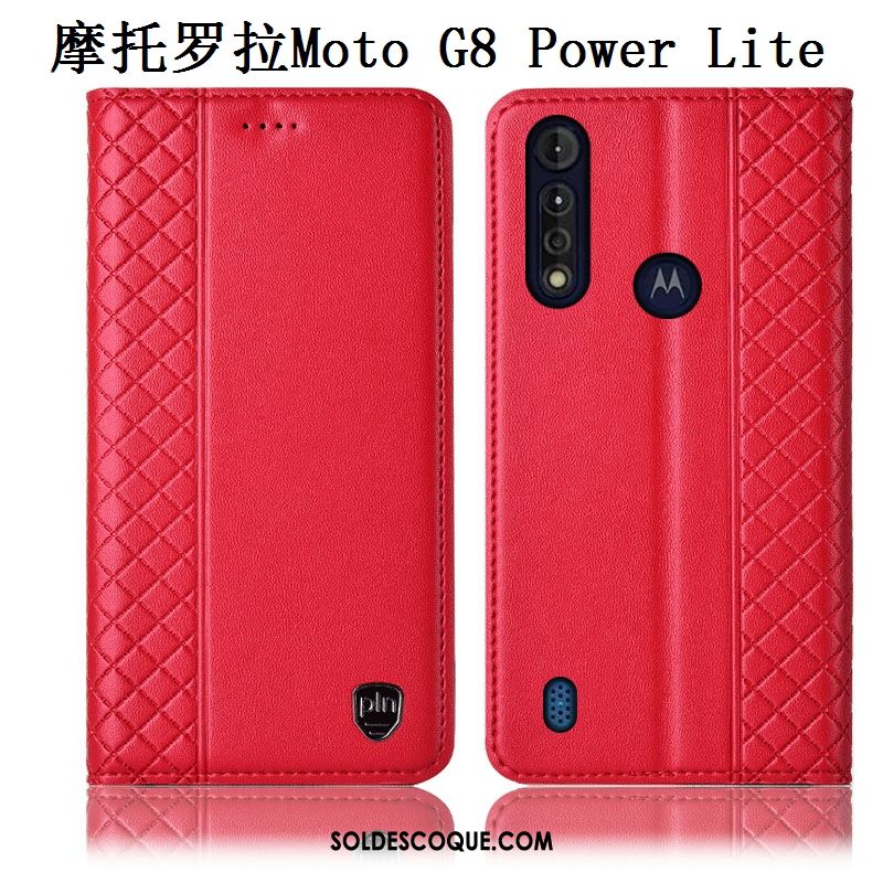 Coque Moto G8 Power Lite Tout Compris Incassable Téléphone Portable Cuir Véritable Protection Pas Cher