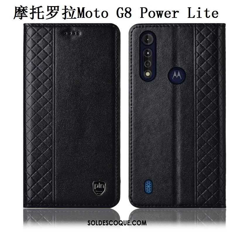 Coque Moto G8 Power Lite Tout Compris Incassable Téléphone Portable Cuir Véritable Protection Pas Cher