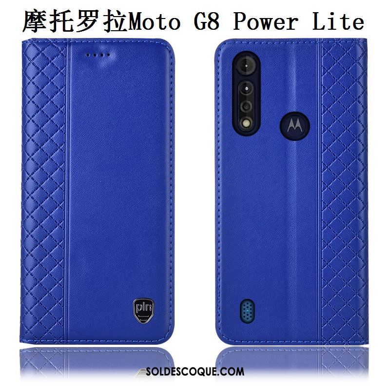 Coque Moto G8 Power Lite Tout Compris Incassable Téléphone Portable Cuir Véritable Protection Pas Cher