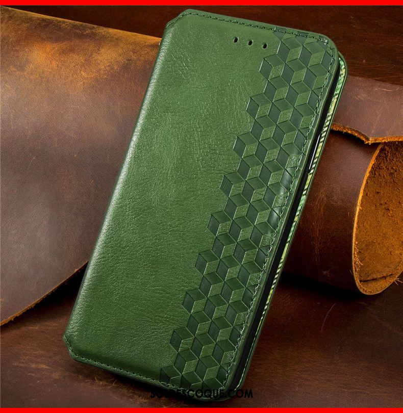 Coque Moto G8 Power Lite Vert Étui Téléphone Portable Dimensionnel Gaufrage Soldes