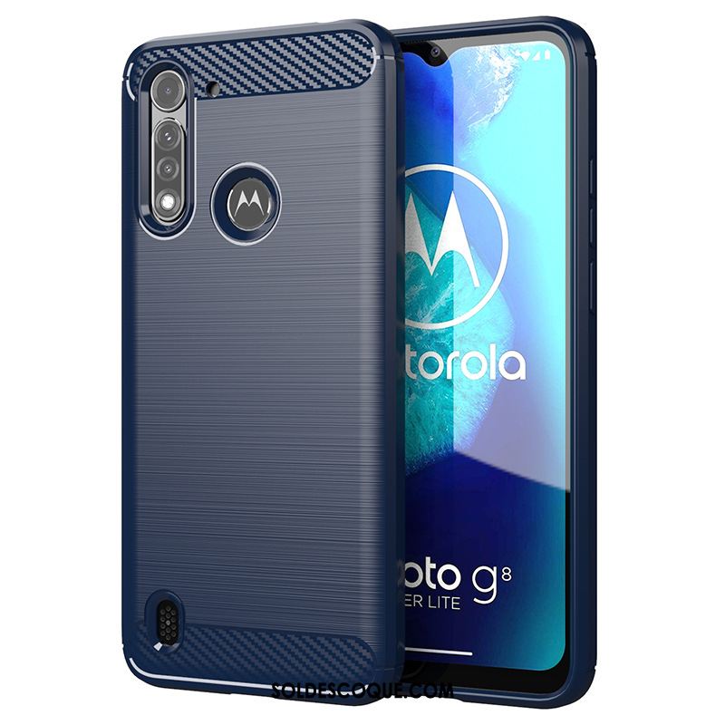 Coque Moto G8 Power Lite Étui Légère Noir Fluide Doux Téléphone Portable Soldes