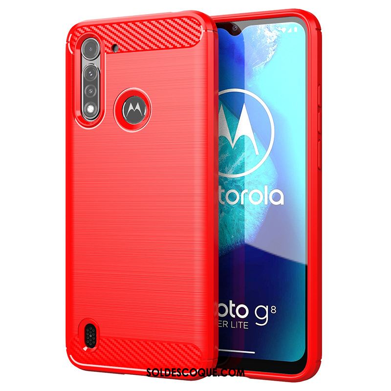 Coque Moto G8 Power Lite Étui Légère Noir Fluide Doux Téléphone Portable Soldes