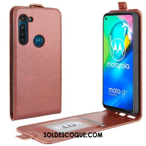 Coque Moto G8 Power Portefeuille Étui En Cuir Tendance Téléphone Portable Business Pas Cher