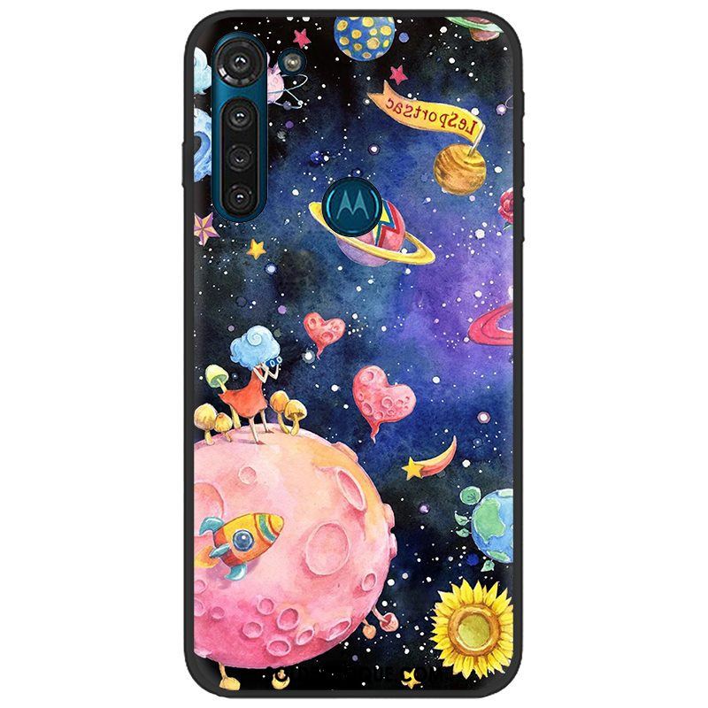 Coque Moto G8 Power Rose Tendance Pu Étui Délavé En Daim Soldes