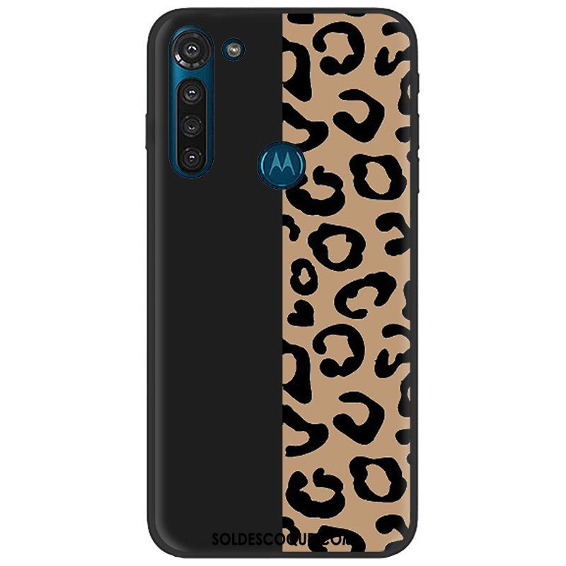 Coque Moto G8 Power Rose Tendance Pu Étui Délavé En Daim Soldes